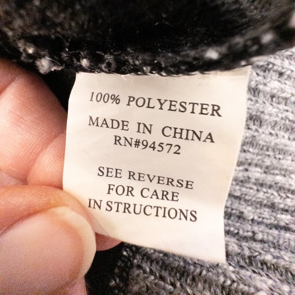 Whipper In Mens Size XXL Sweater Black Grey Knit Grandpacore New Zip Mockneck - Picture 5 of 11